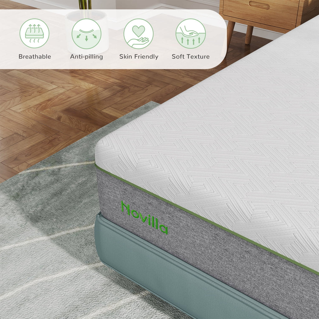 Twin Size Gel Memory Foam Mattress W9458