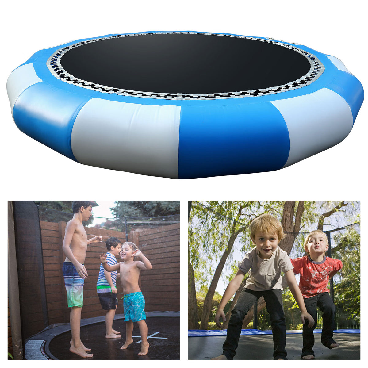 Inflatable Water Trampoline, 5M Round Floating Bouncer S642656