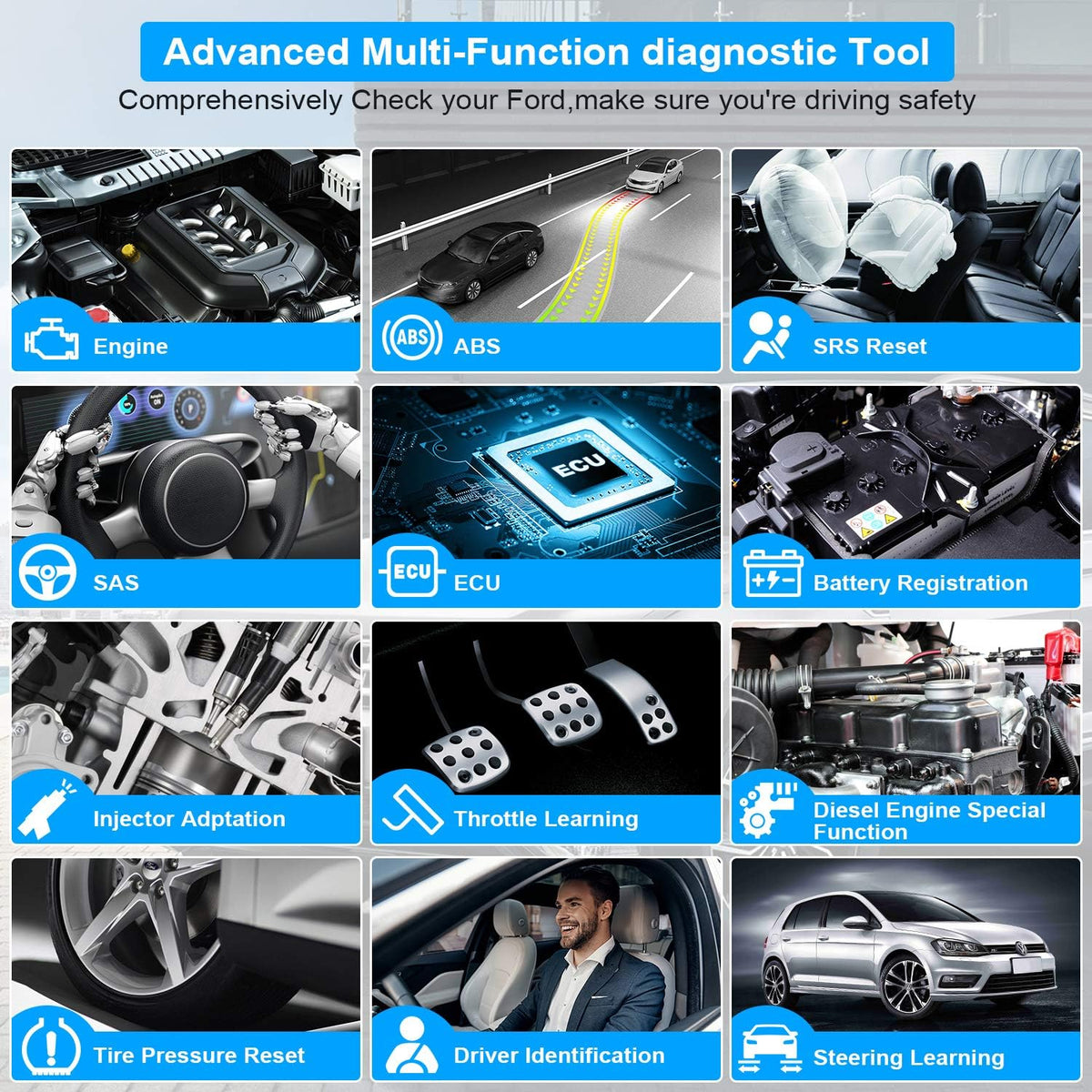 Full Systems OBD2 Scanner Code Reader for VAG After 1996 U12566