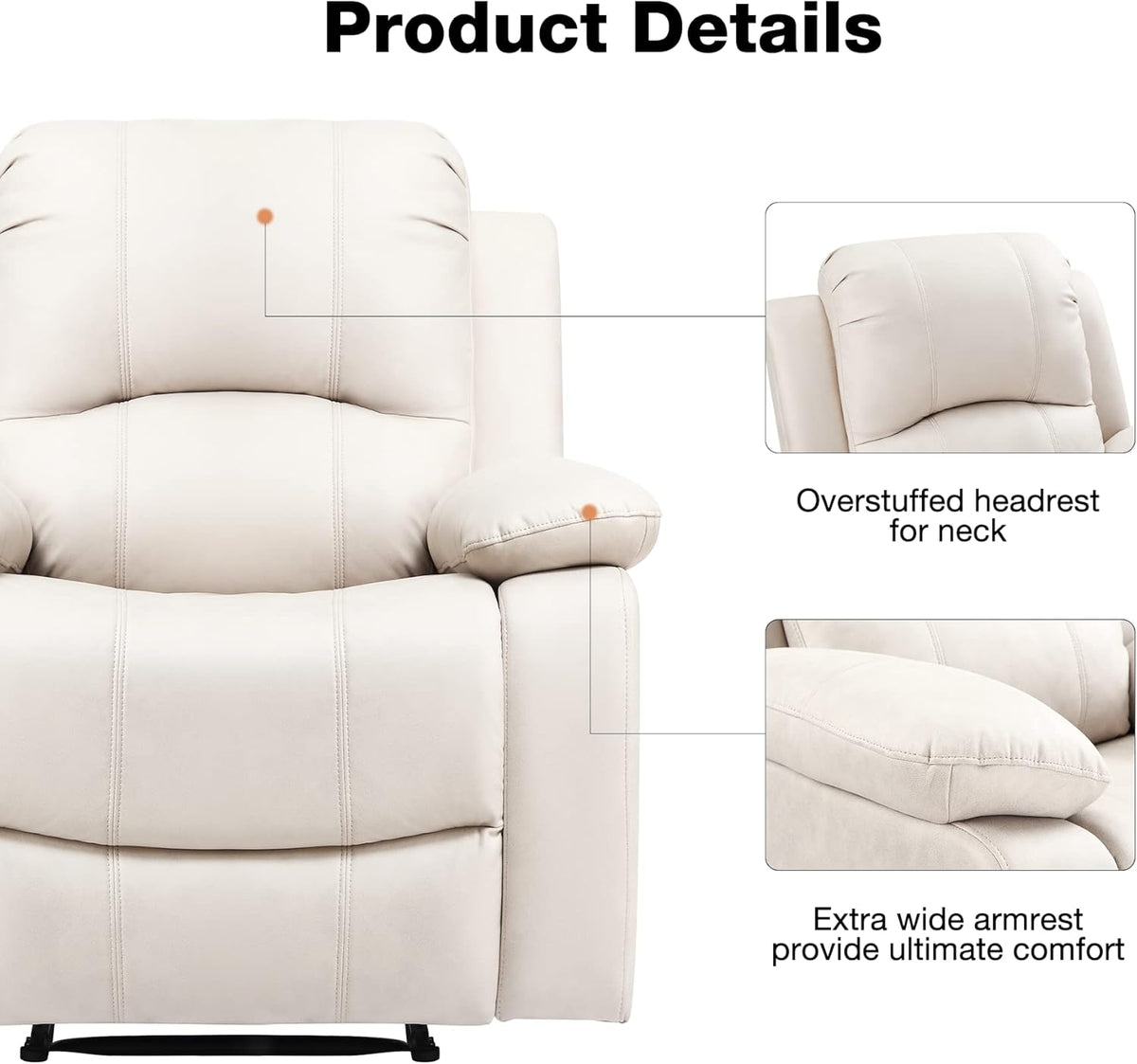 Recliner Chair with Footrest Single Sofa G30414