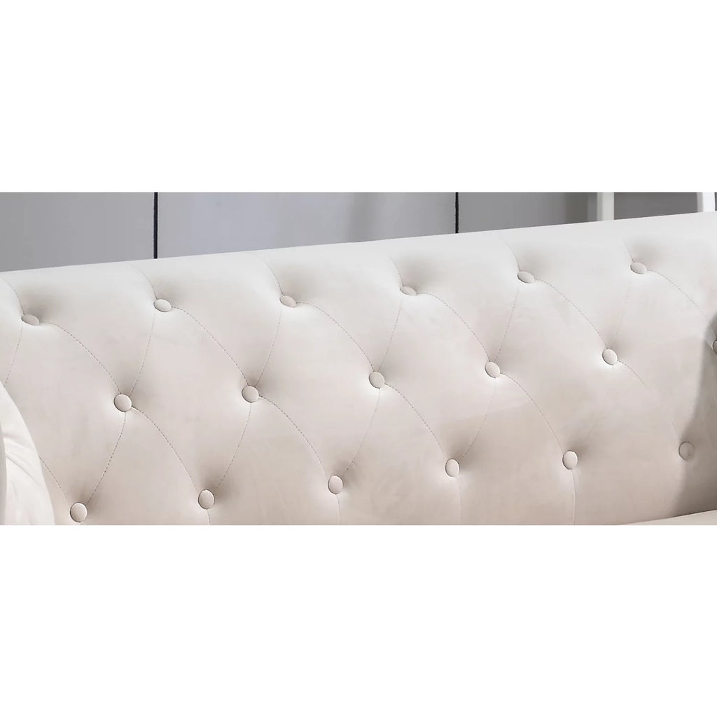 Ivory Sofa Chaise L985