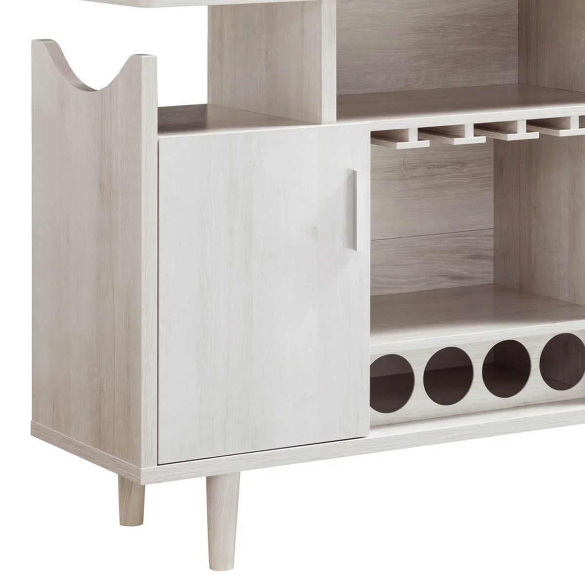 47 Inch Wood Wine Bar Cabinet with Stemware F395