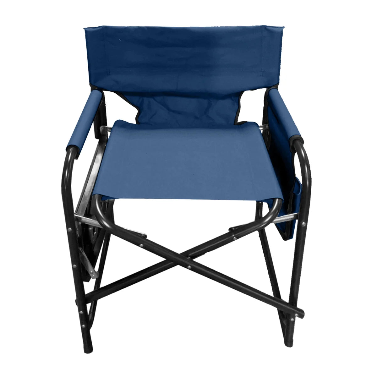 Folding Directors Chair with Side Table & Pockets, Blue X85503