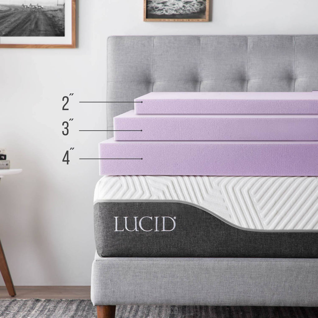 Full Lavender Infused Memory Foam Mattress Topper C9046