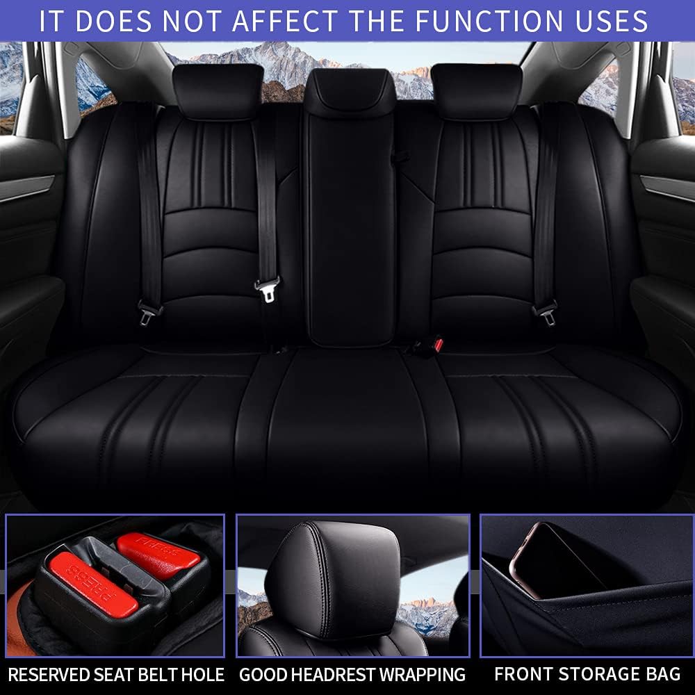 Faux Leather Waterproof Full Set Car Seat Covers R5503