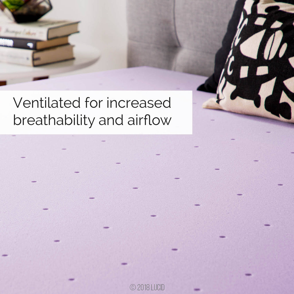 Full Lavender Infused Memory Foam Mattress Topper C9046