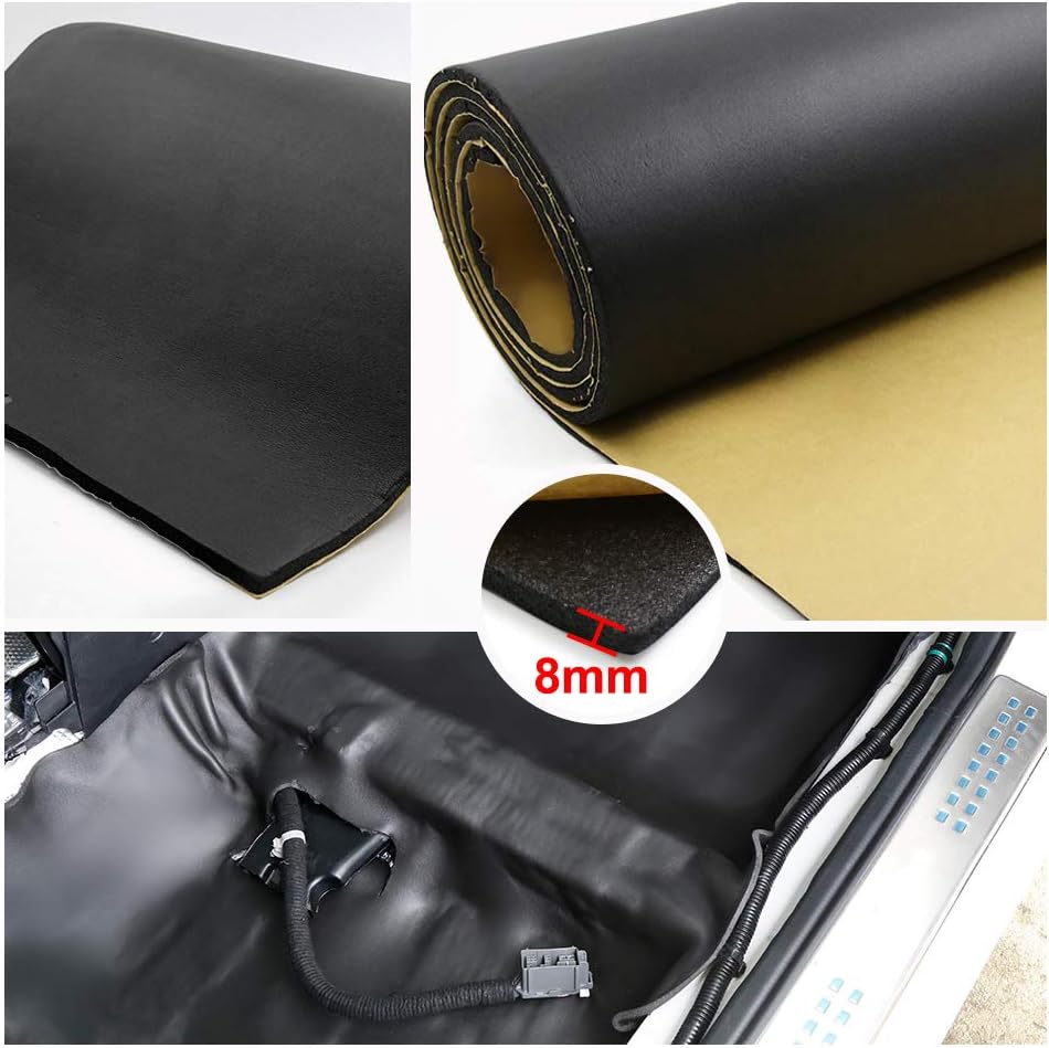 315mil 8mm 21.53sqft Sound Insulation Deadener Mat 79 x 40 Pack of 2 M46768