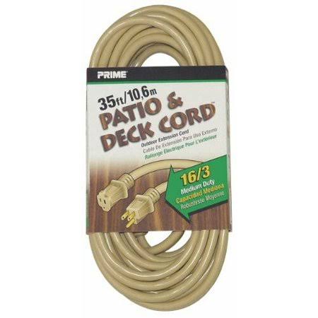 16/3 SJTW Landscape Extension Cord, 35 Feet (Beige) C48255