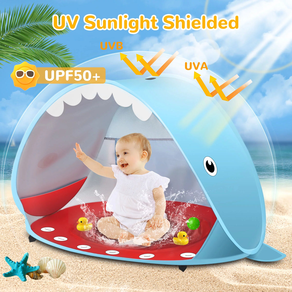 Pop up Beach Tent with UPF 50+ UV Protection N66735