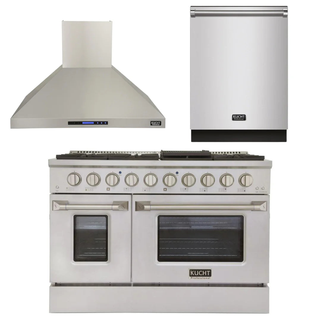 48 in. Natural Gas Range, Range Hood & Dishwasher U3913