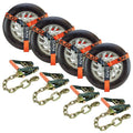 4 Pack 2 inch x 96 inch Car Tie Down with Chain Anchors G963613