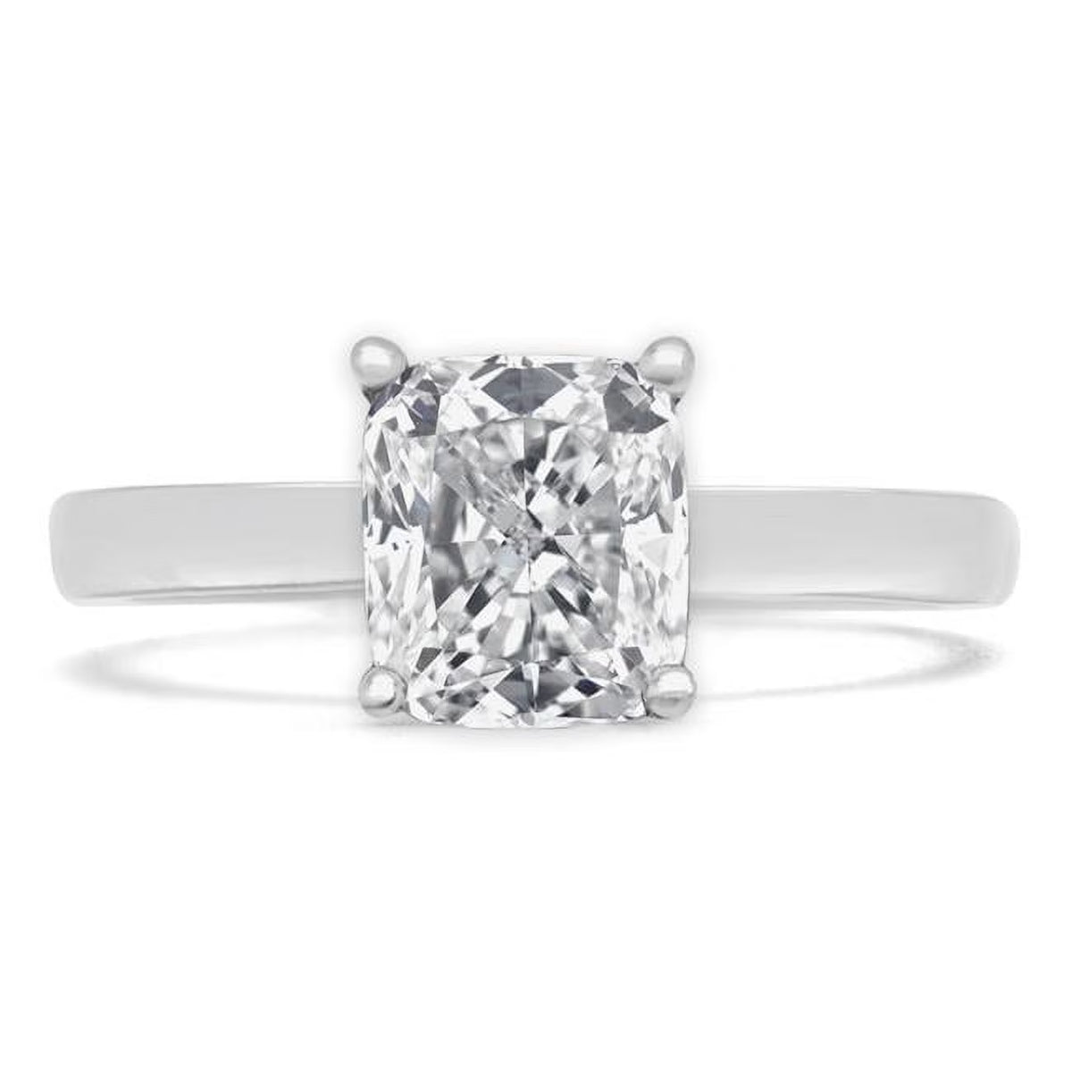 14K White Gold Diamond Solitaire Engagement Ring I408109