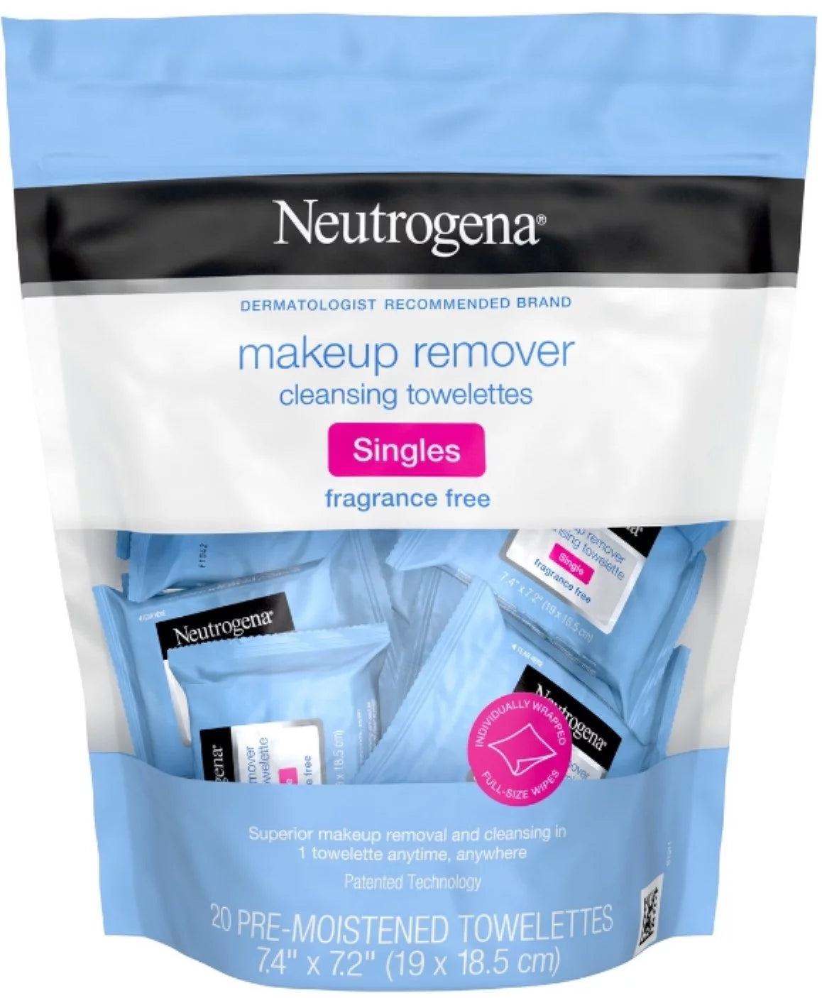 Fragrance-Free Makeup Remover Cleansing Towelettes 20 ct Pack of 3 S632