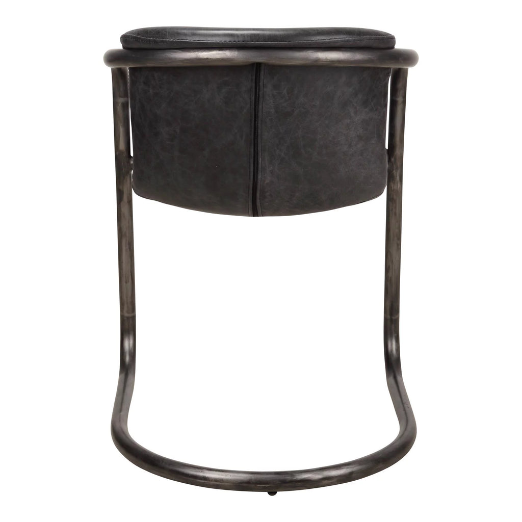 Onyx Black Leather Dining Chair Set Of Two E53457