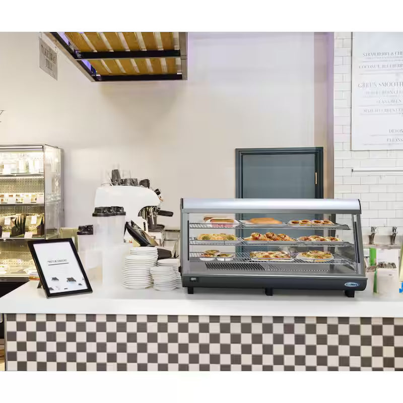 6.5 cu. Ft. 3 Shelf Stainless Steel Food Warmer Display Case V973