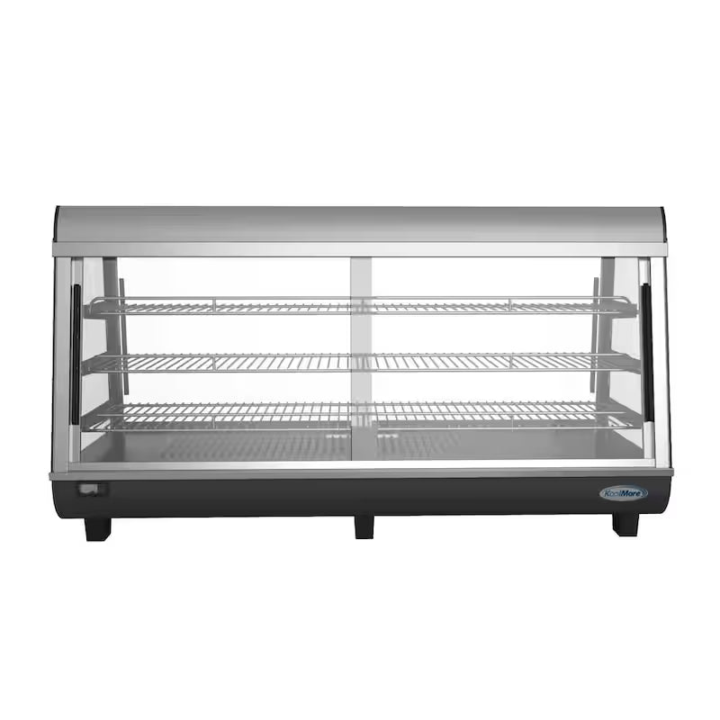 6.5 cu. Ft. 3 Shelf Stainless Steel Food Warmer Display Case V973