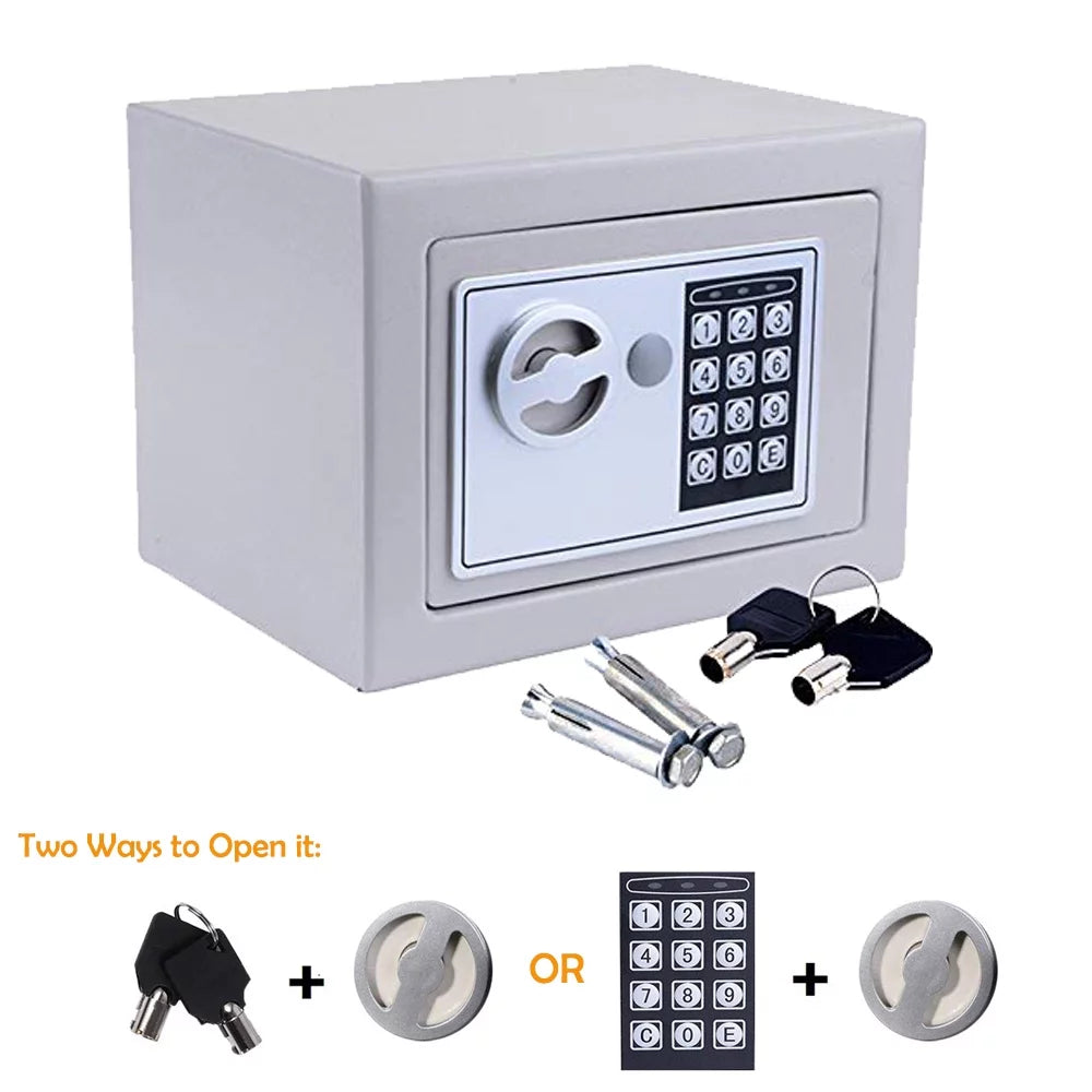 Digital Safe Box with Keypad and Key Lock K749110