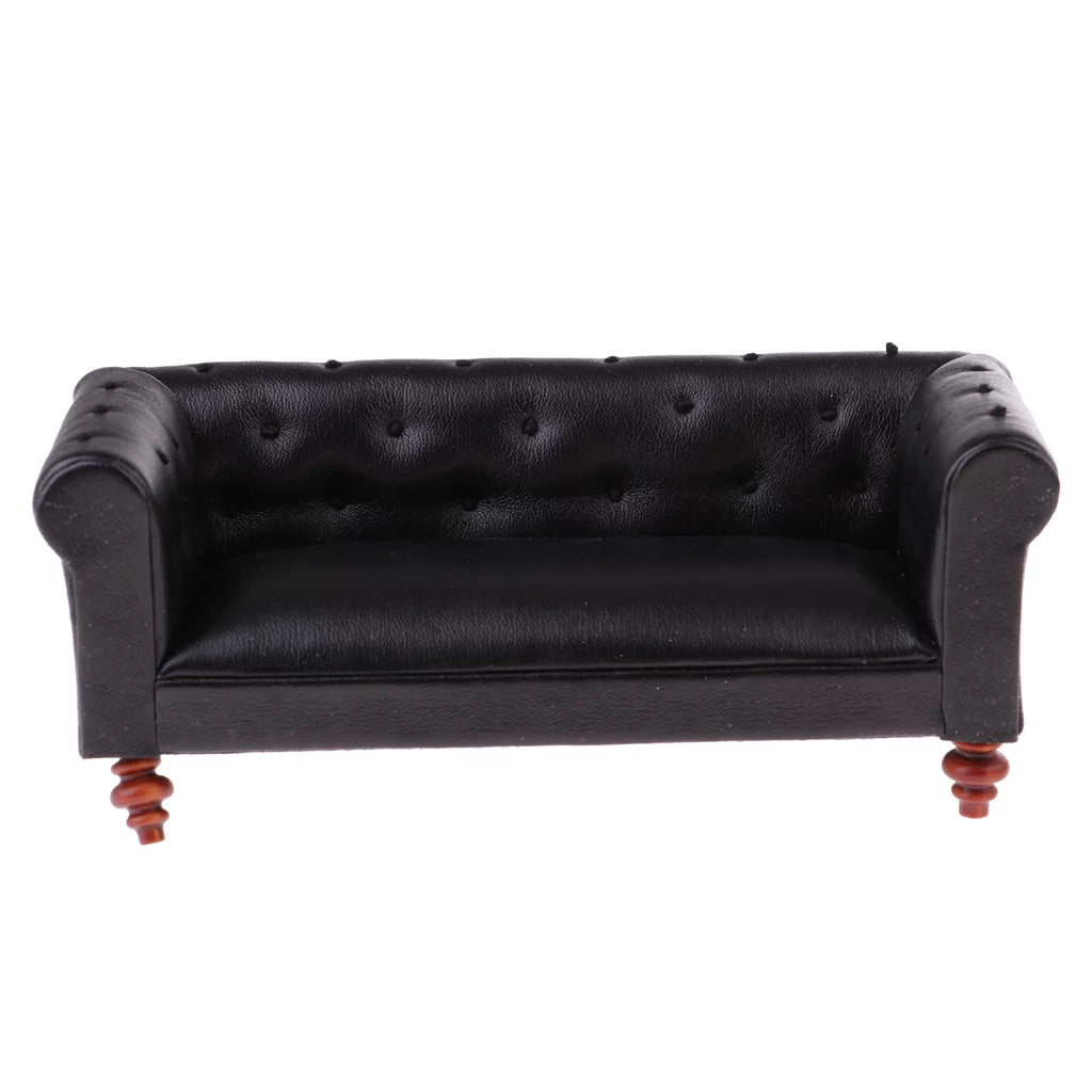 Black Leather Sofa K753879