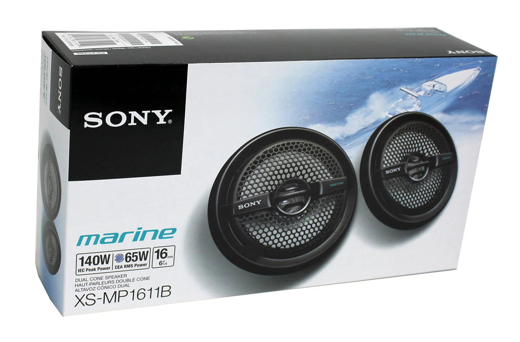 6.5 Dual Cone Marine Speakers (Black) E3041