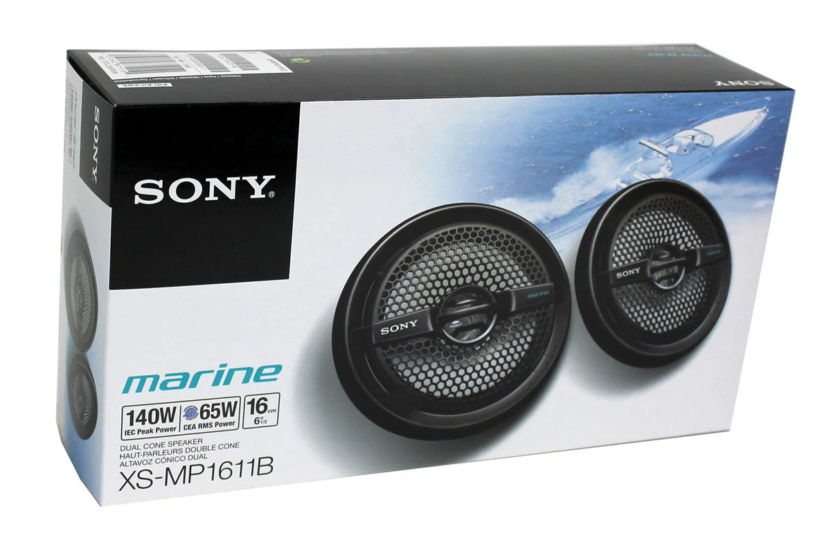 6.5 Dual Cone Marine Speakers (Black) E3041