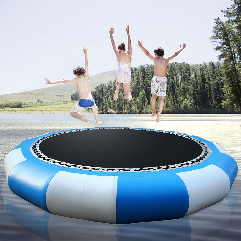 Inflatable Water Trampoline, 5M Round Floating Bouncer S642656