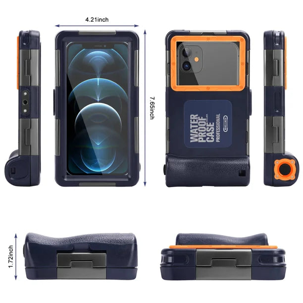 Waterproof Protective Case for Phones Up to 6.9 Inch with Lanyard G346122