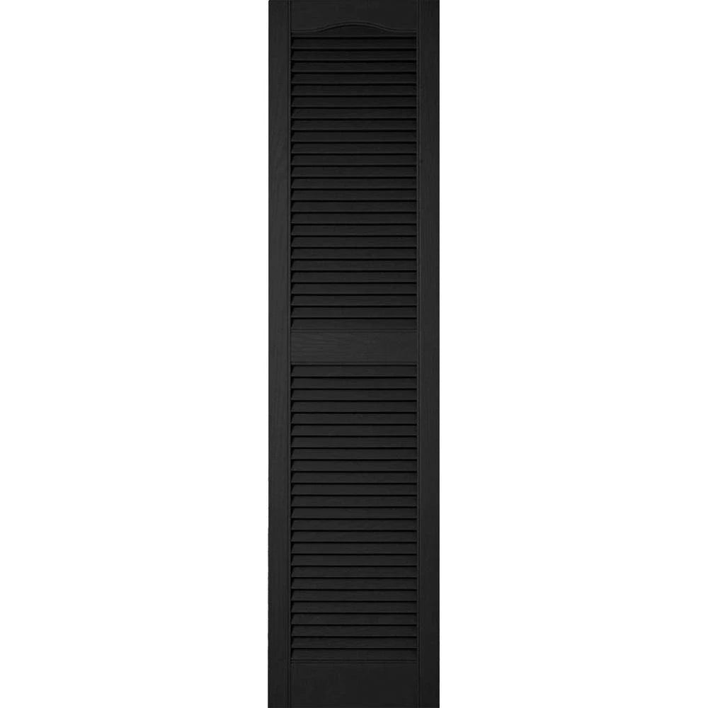 Black Vinyl Open Louver Shutters X65469