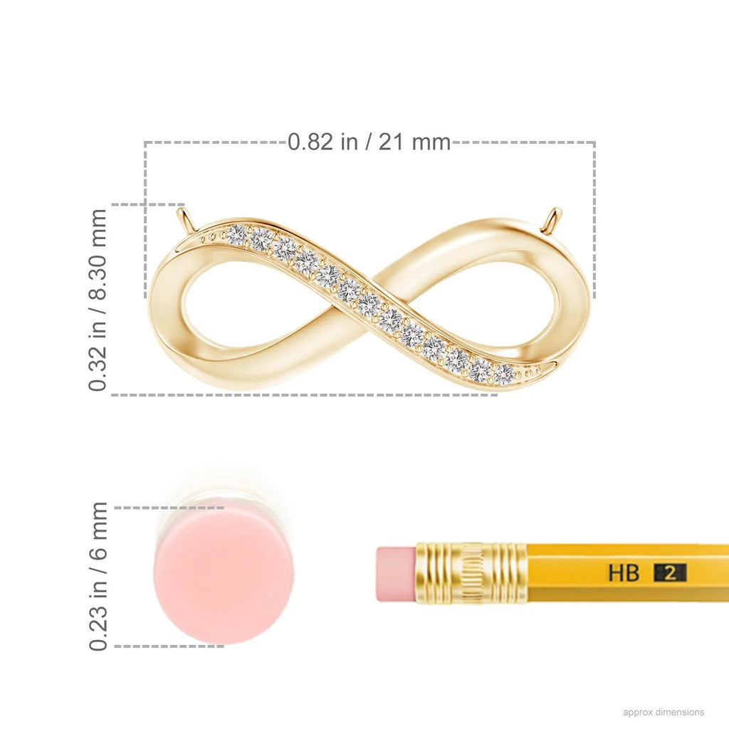 Diamond Infinity Pendant Necklace in 14K Yellow Gold A47200