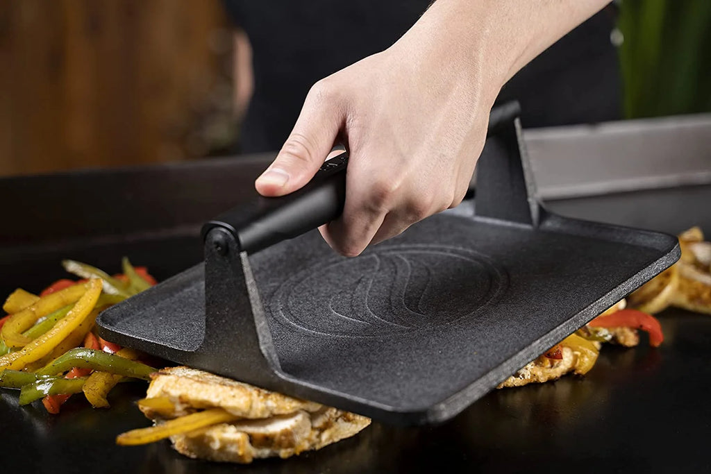 Cast Iron Griddle Press with Non-Slip Handle C41348