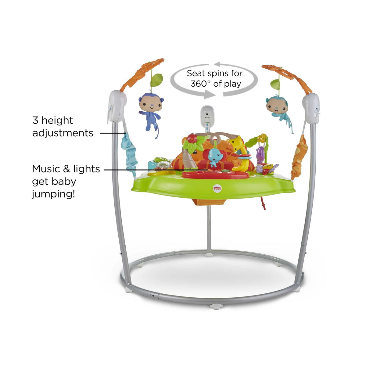 Baby Bouncer Activity Center with Lights Music and Toys F954311