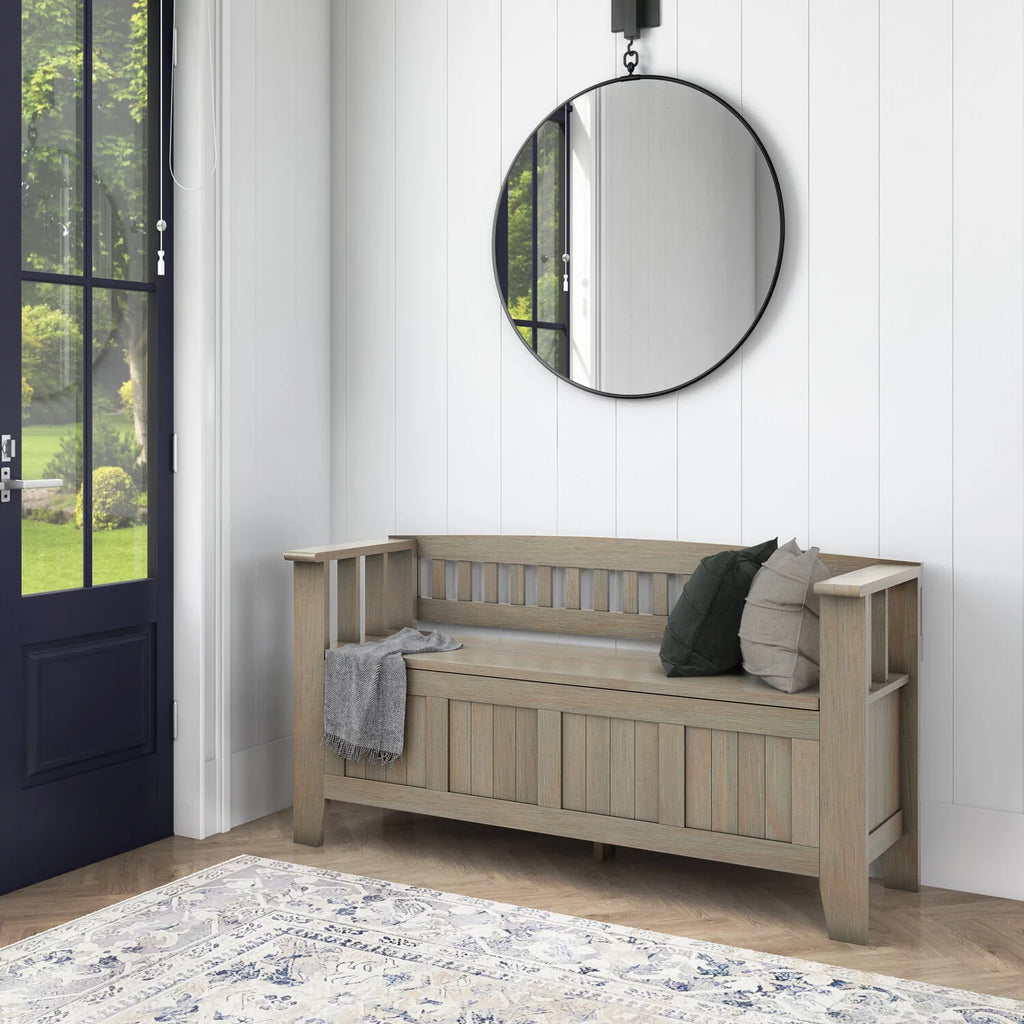 Solid Wood 48 inch Wide Storage Bench G151413