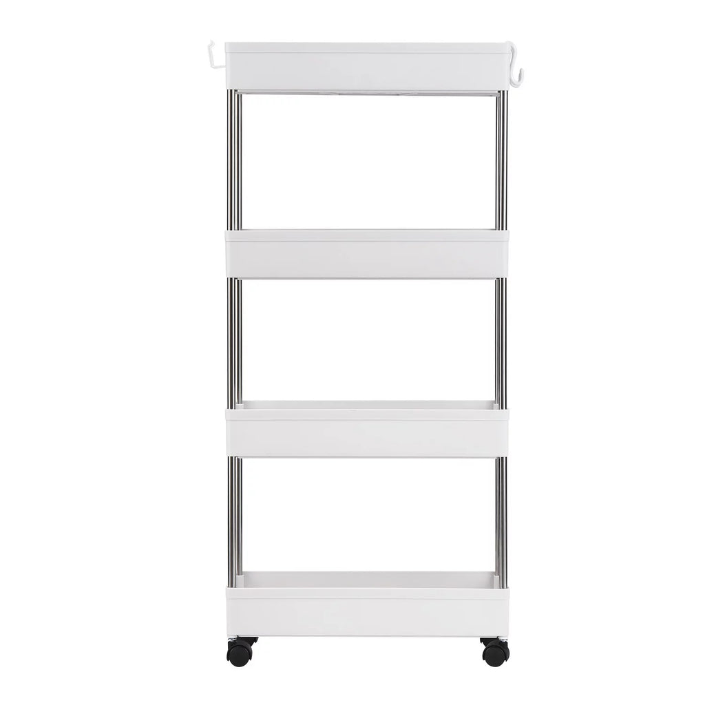4 Tier Slim Storage Cart Mobile Shelving Unit Organizer B233206