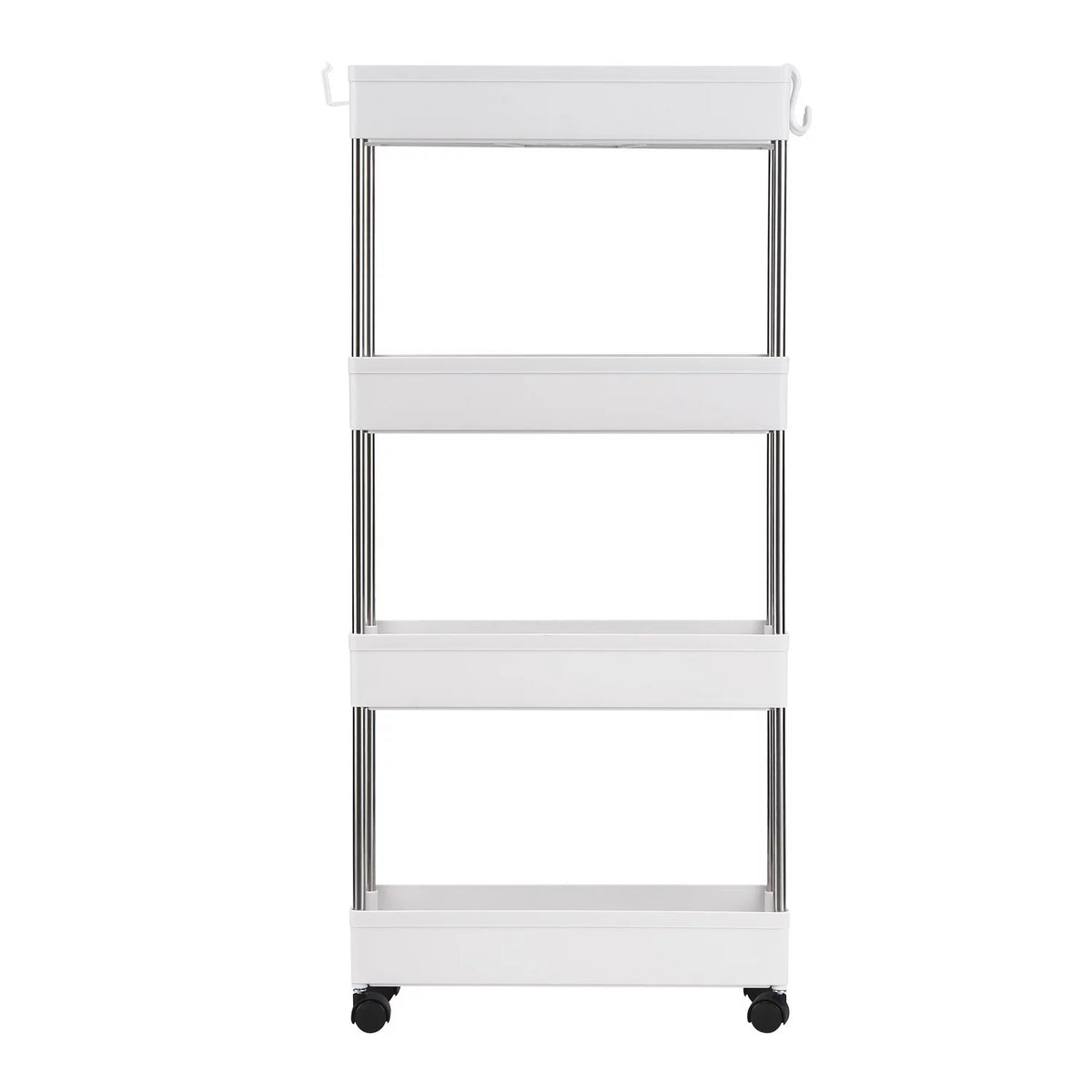 4 Tier Slim Storage Cart Mobile Shelving Unit Organizer B233206