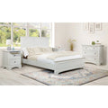 Queen 4pc Bedroom Set Rustic White Engineered Wood E1800