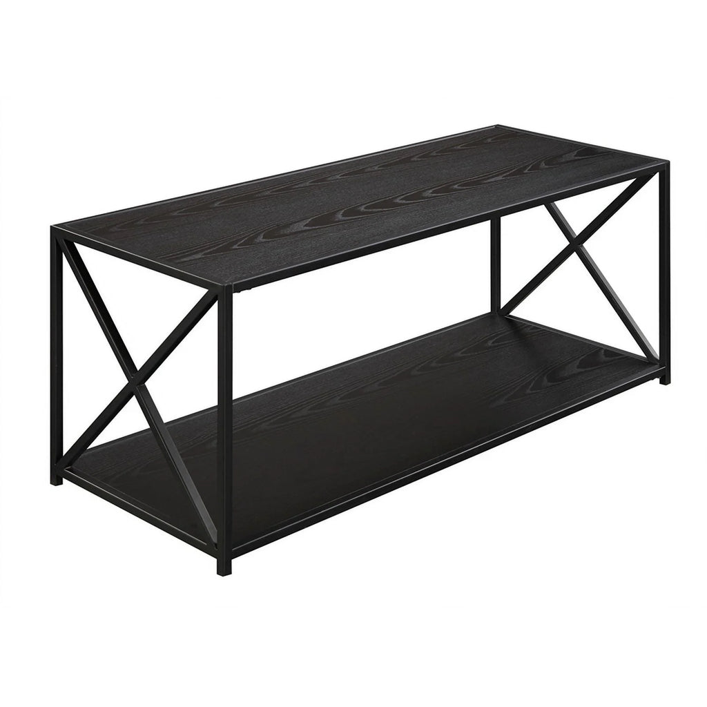 Black Wood and Metal Coffee Table O74324
