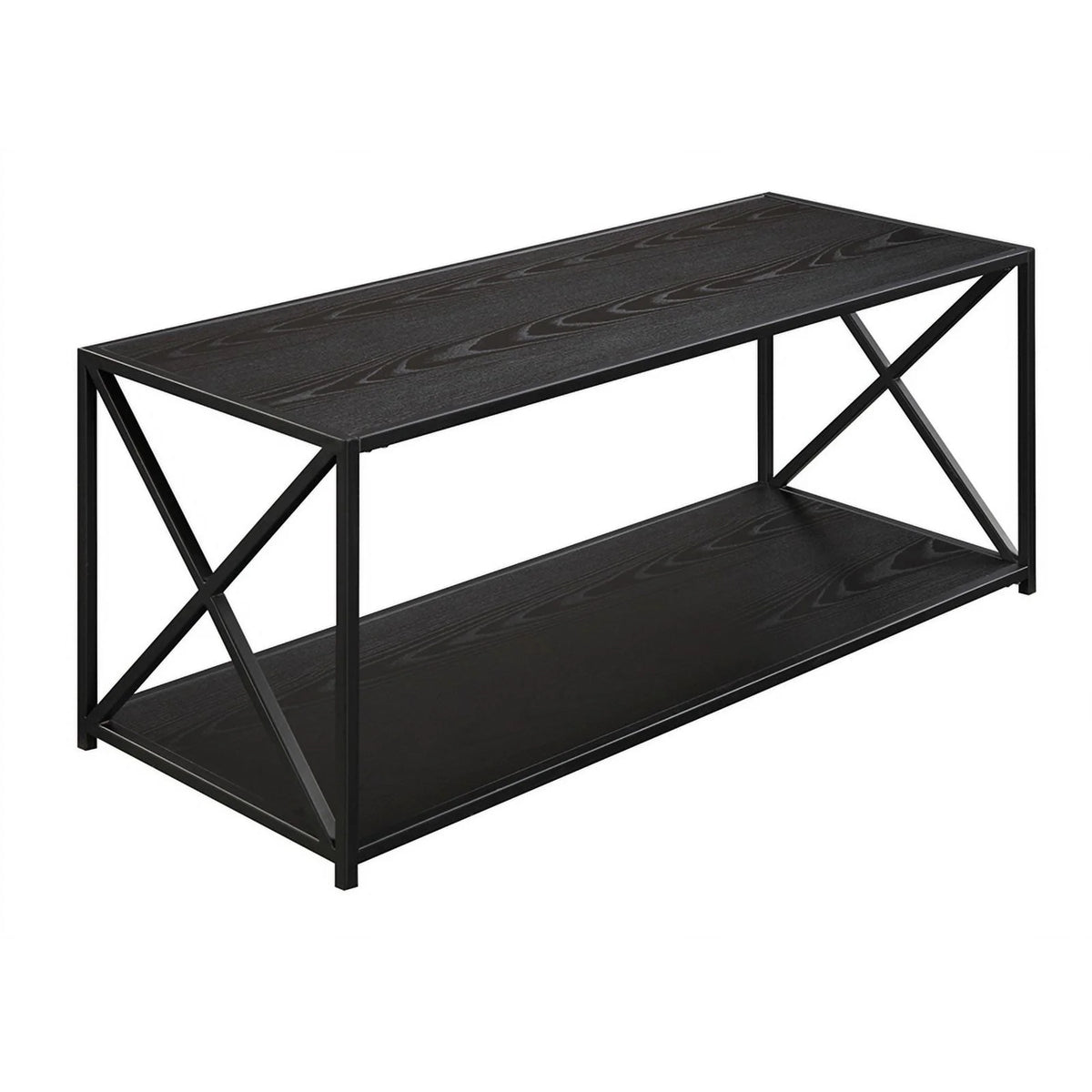 Black Wood and Metal Coffee Table O74324