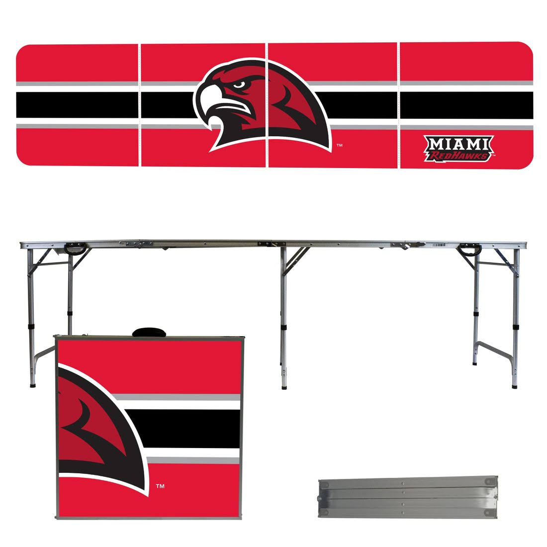Red/Black Portable Folding Tailgate Table V654