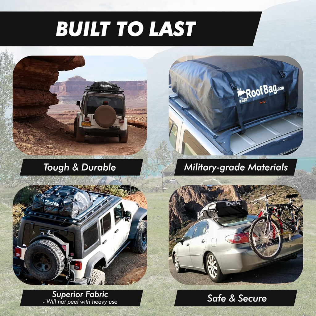 Waterproof Rooftop Cargo Bag with Straps and Storage Bag F80535