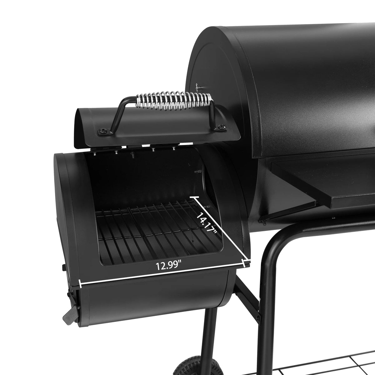 Steel Charcoal Grill with Offset Smoker D451