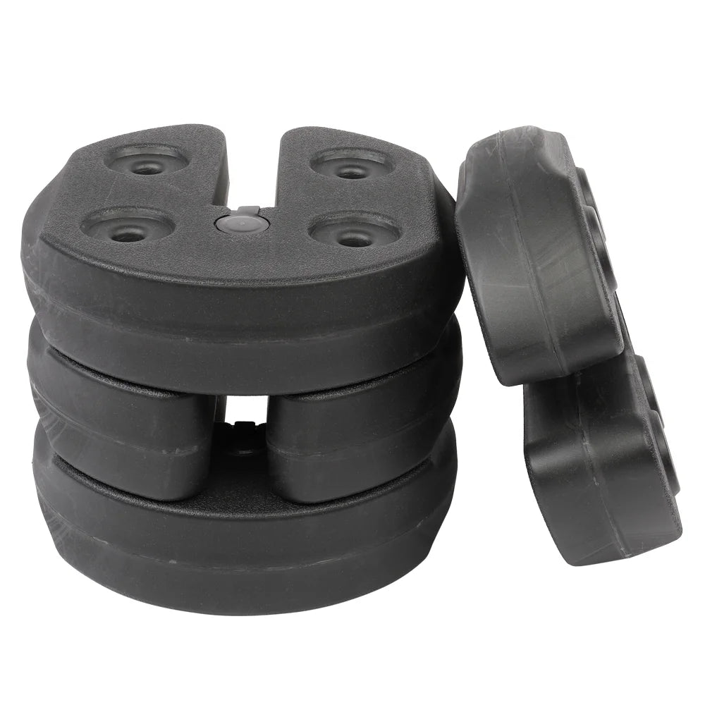 4pcs Tent Shade Canopy Water Fillable Weight Plates Black P4640