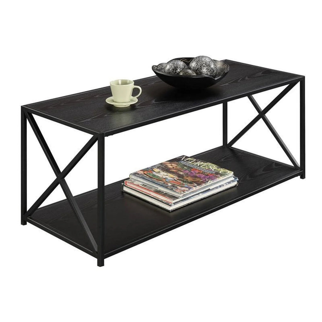 Black Wood and Metal Coffee Table O74324