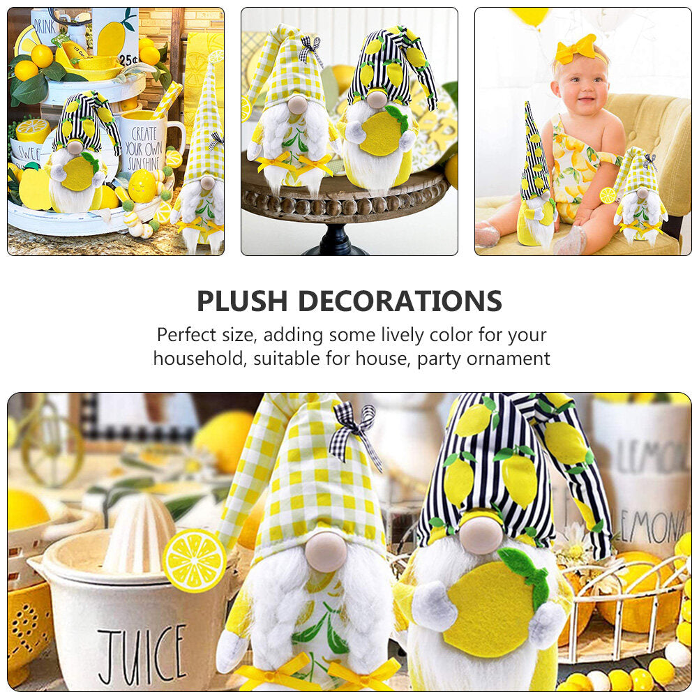 Lemon Faceless Old Man Plush Gnome Doll Toy C482
