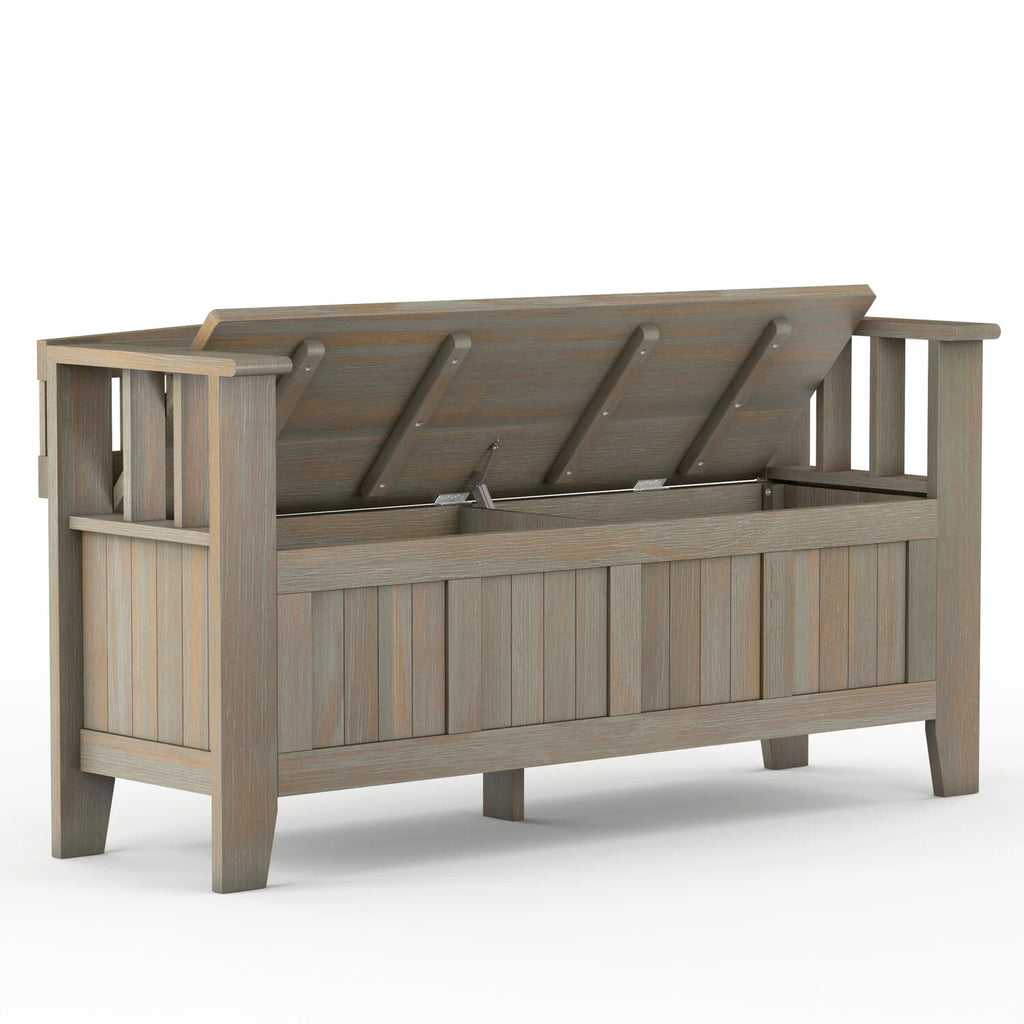 Solid Wood 48 inch Wide Storage Bench G151413