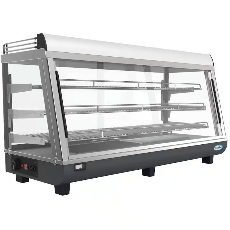 6.5 cu. Ft. 3 Shelf Stainless Steel Food Warmer Display Case V973