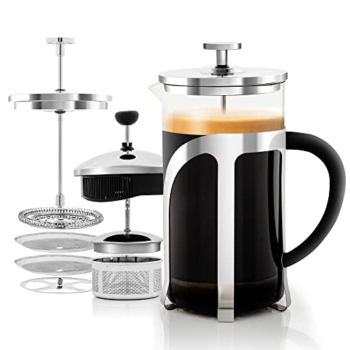 34oz Heat Resistant Borosilicate Glass French Press Coffee Maker D8261
