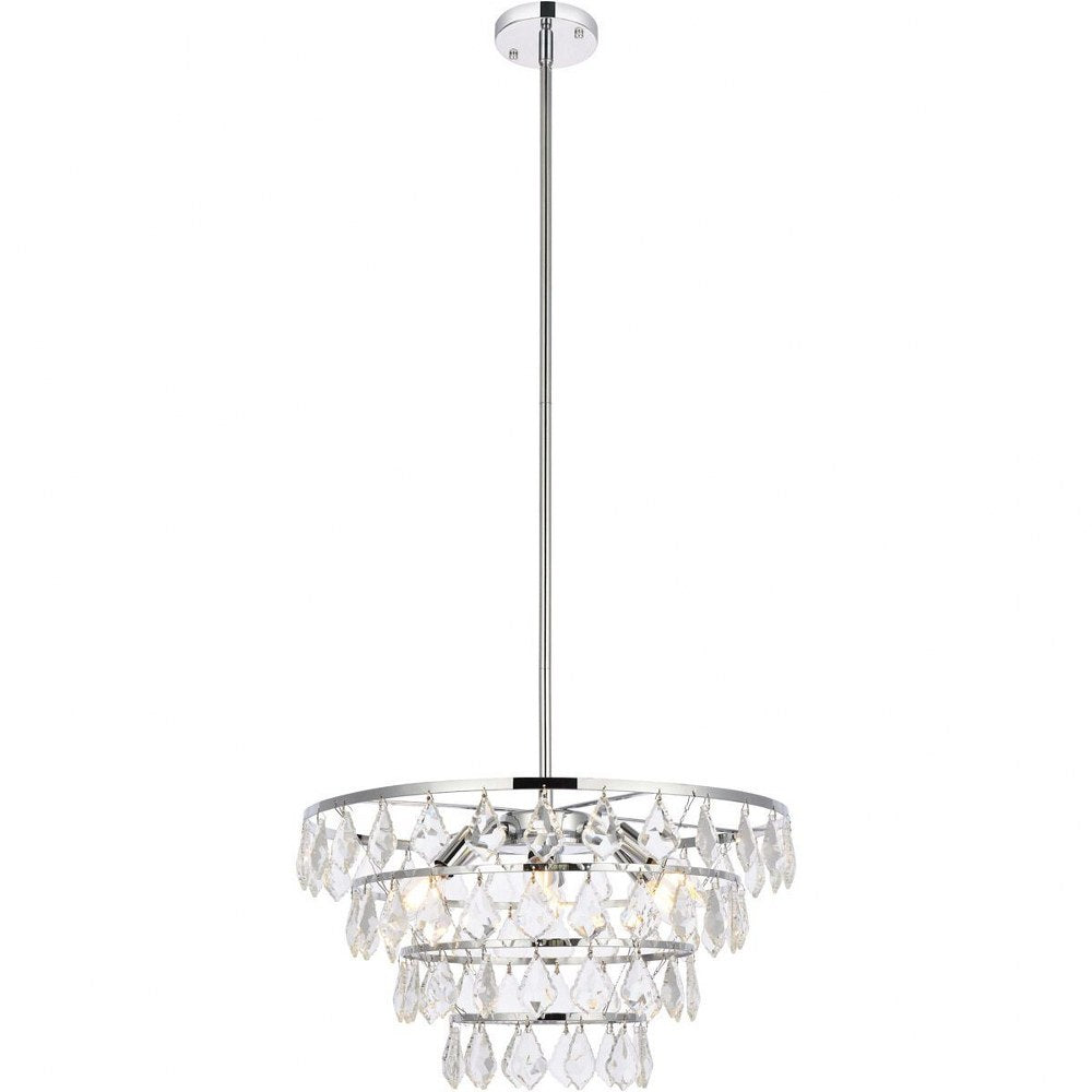 Chrome Finish 6 Light Pendant H408631
