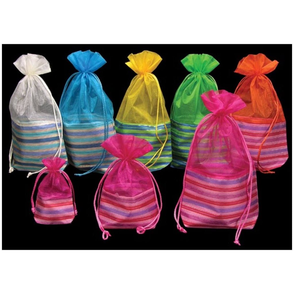 24 Yellow and Green Large Gift Bag 11x22 X914165
