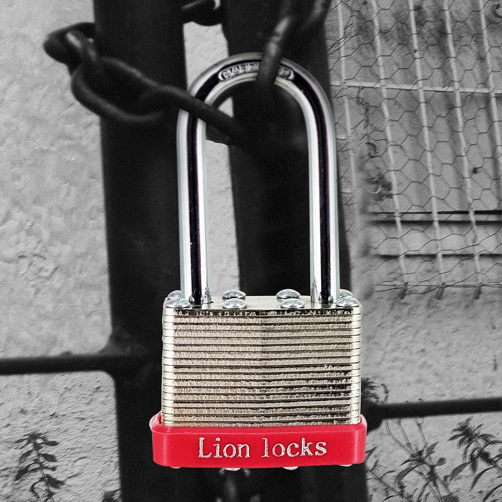 24 Keyed-Alike Padlocks with Long Shackle, 48 Keys, Hardened Steel Case, Brass Pin Cylinder I75937