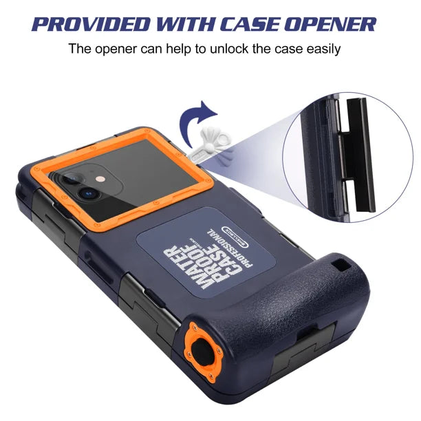 Waterproof Protective Case for Phones Up to 6.9 Inch with Lanyard G346122
