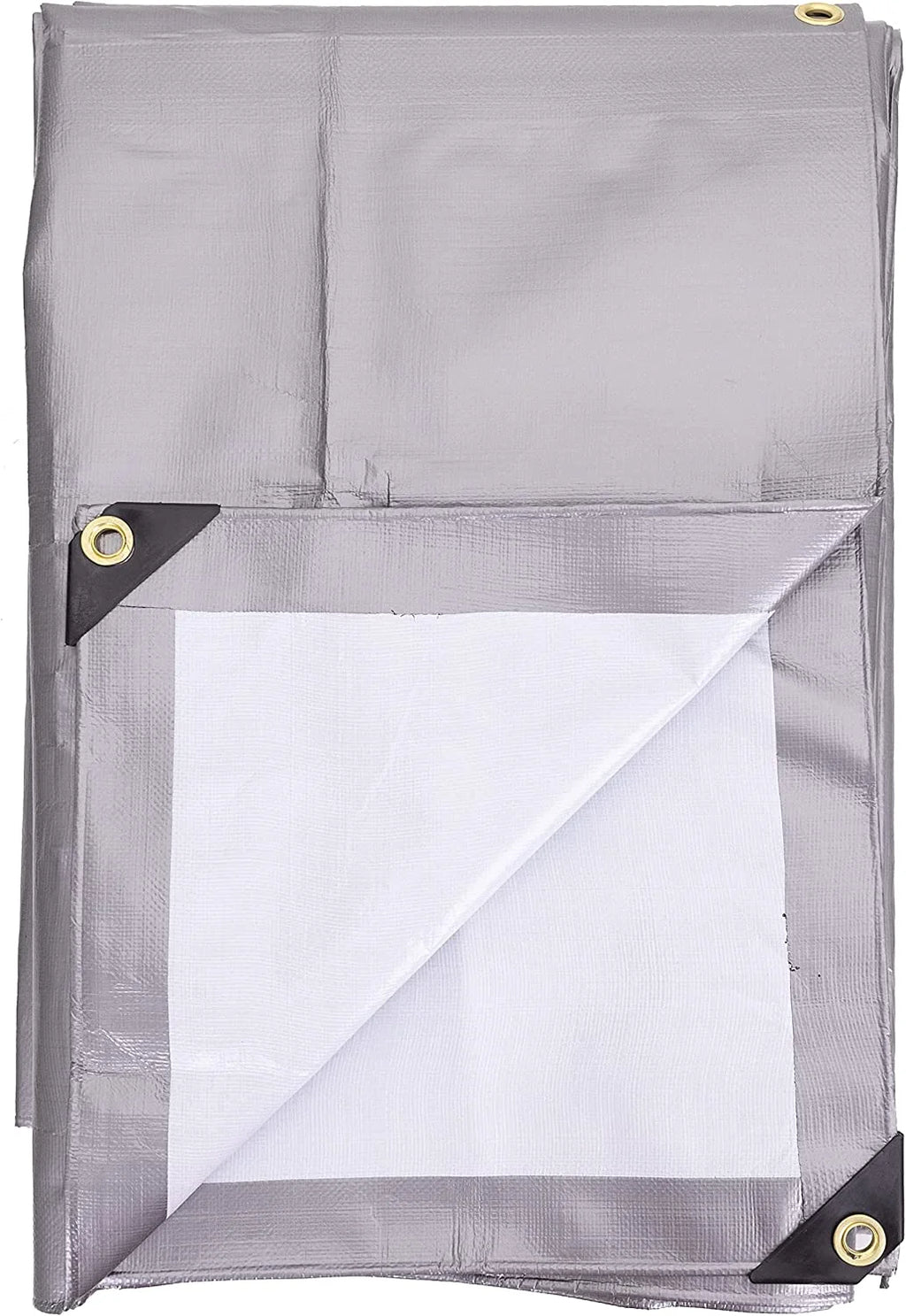 20-ft. x 20-ft. Ultra Heavy-Duty 8 oz/16-mil Poly Tarp Reversible Silver/White E55128